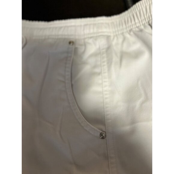 Studio Works Petite White Elastic Waist Cargo Pants Sz 4P - Picture 5 of 7